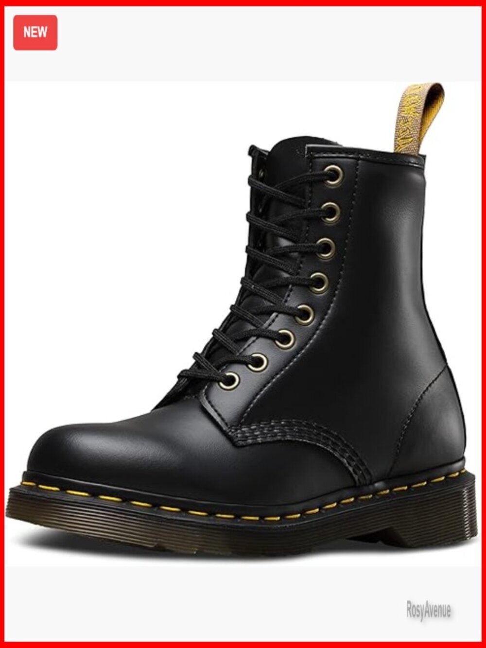 Unisex Combat Boots Lace-Up Ankle Boots Vegan Leather Durable